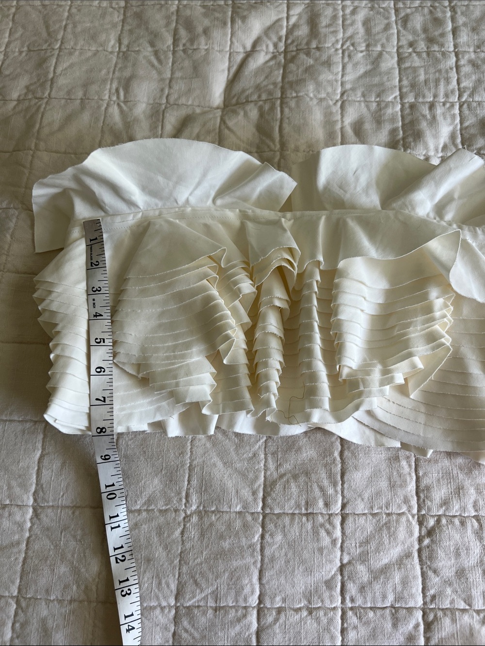 H&M Cream Ruffled Crop Top - Picture 5 of 9